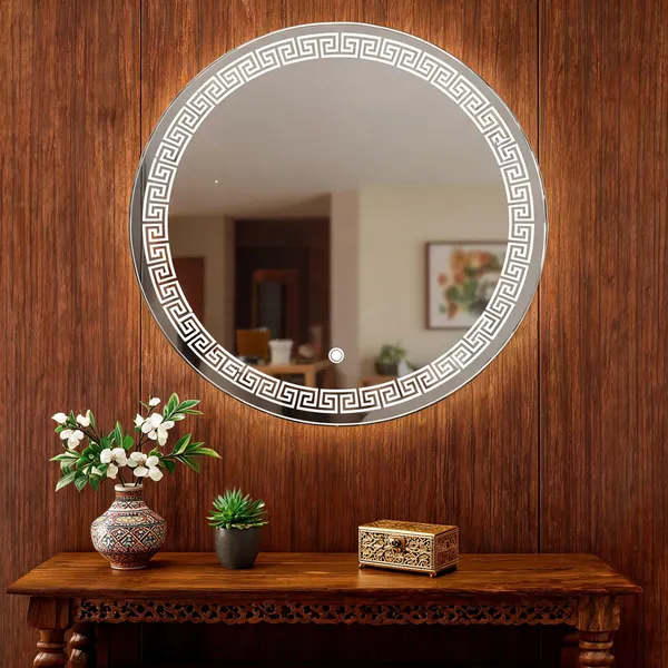 Mdf_Acrylic_Modern_Round_LED_Wall_Mounted_Mirror