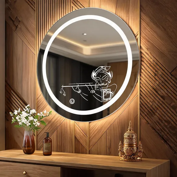 Mdf_Acrylic_Modern_Round_LED_Wall_Mounted_Mirror