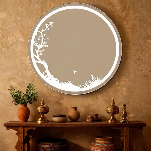 Mdf_Acrylic_Modern_Round_LED_Wall_Mounted_Mirror