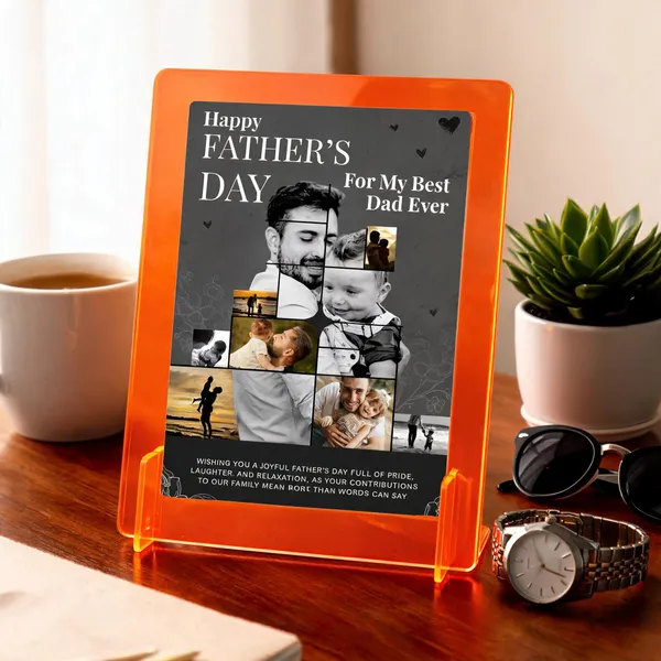 Mdf_Acrylic_Father'S_Day_Collage_Photo_Frame_Tabletop
