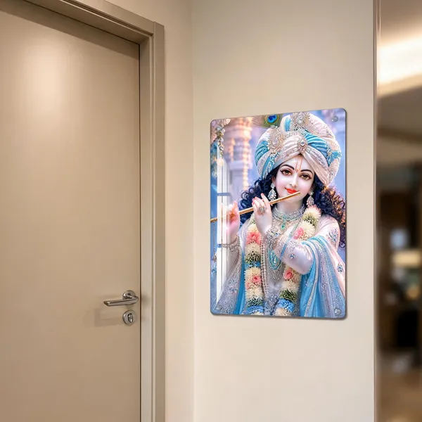 Mdf_Acrylic_Devotional_Krishna_Wall_Mounted_Photo_Frame