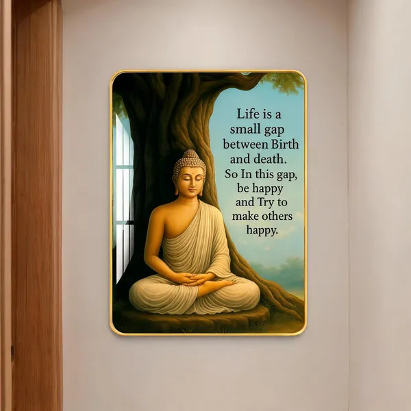 Mdf_Acrylic_Religious_Lord_Buddha_Wall_Mounted_Frame