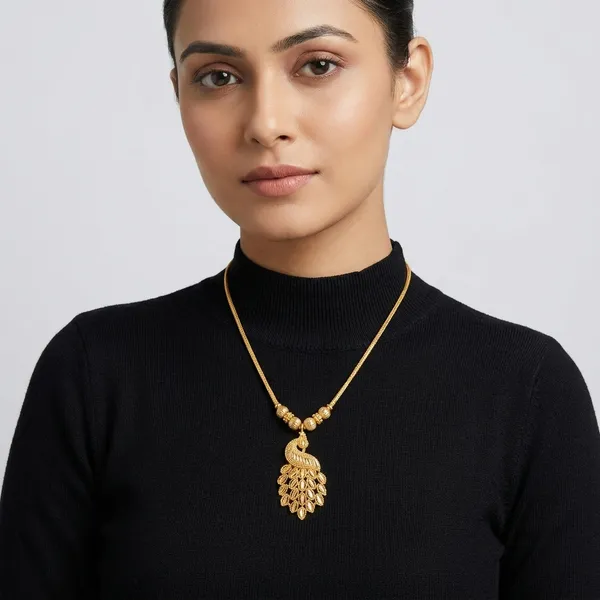 Gold_Panchaloha_Peacock_Pendant_Necklace_For_Women