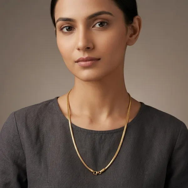 Gold_Panchaloha_Flat_Link_Chain_Necklace_For_Unisex
