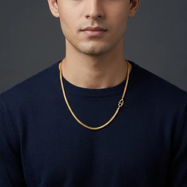Gold_Panchaloha_Snake_Chain_Necklace_For_Unisex