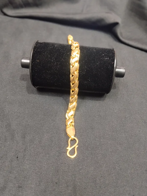 Gold_Panchaloha_Braided_Chain_Bracelet_For_Men