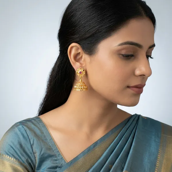 Gold_Panchaloha_Pink_Stone_Floral_Jhumka_Earrings_For_Women