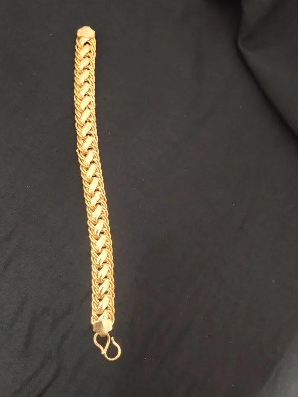 Gold_Panchaloha_Braided_Chain_Bracelet_For_Men