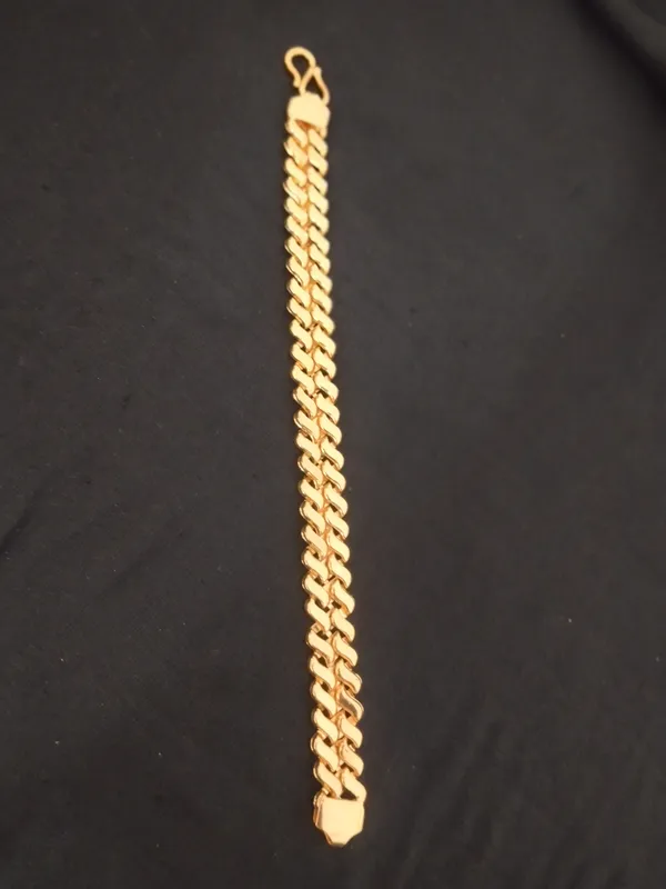 Gold_Panchaloha_Cuban_Link_Chain_Bracelet_For_Men