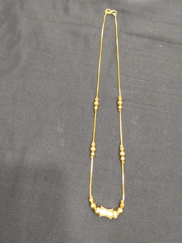 Gold_Panchaloha_Beaded_Pendant_Necklace_For_Women