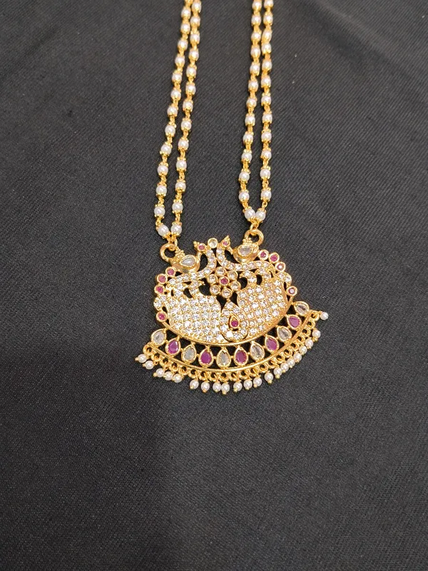 Gold_Panchaloha_Temple_Design_Pendant_Necklace_For_Women