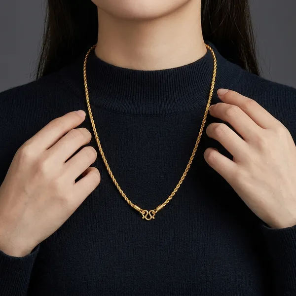 Gold_Panchaloha_Rope_Chain_Necklace_For_Unisex