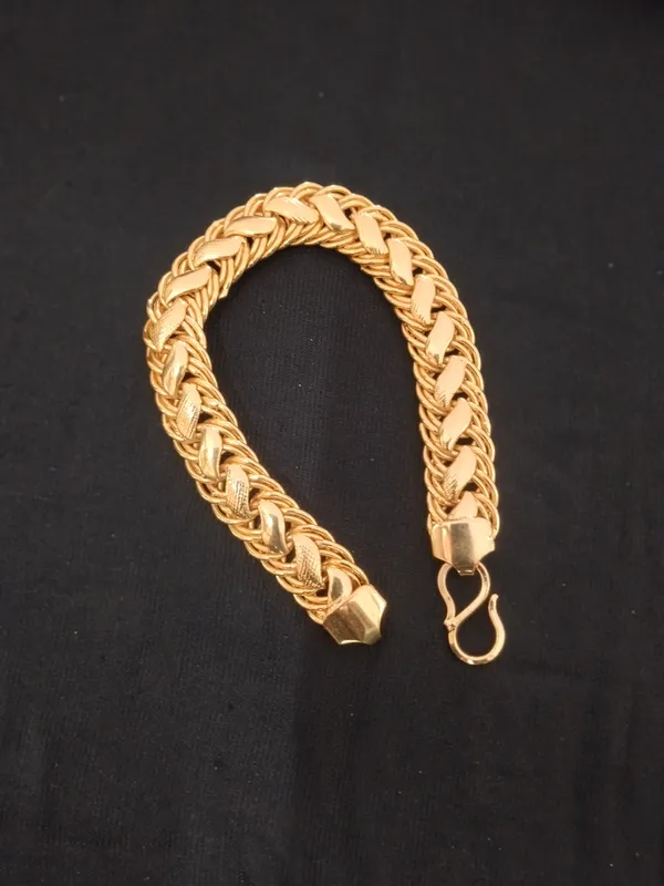 Gold_Panchaloha_Braided_Chain_Bracelet_For_Men