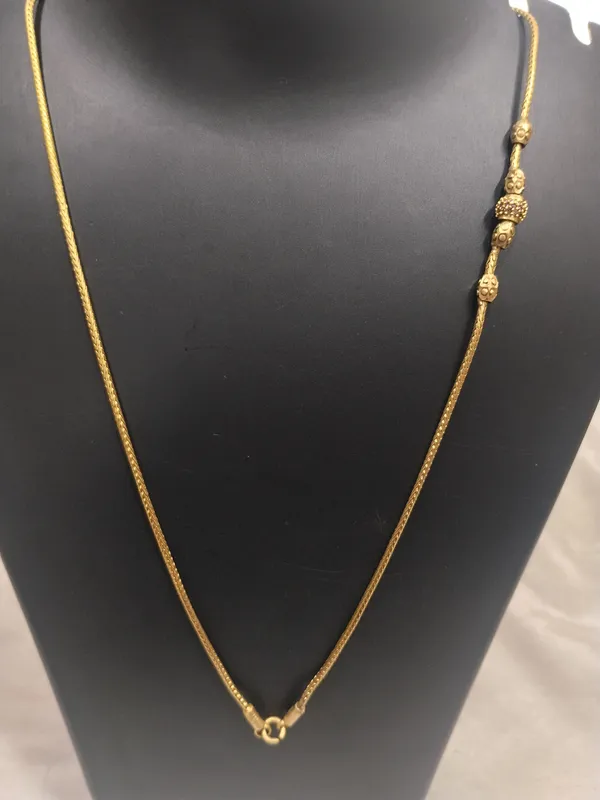 Gold_Panchaloha_Decorative_Bead_Chain_Necklace_For_Unisex