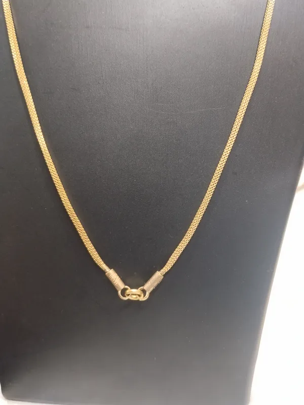 Gold_Panchaloha_Mesh_Chain_Necklace_For_Unisex