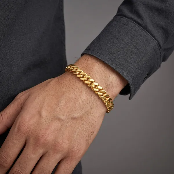 Gold_Panchaloha_Cuban_Link_Chain_Bracelet_For_Men