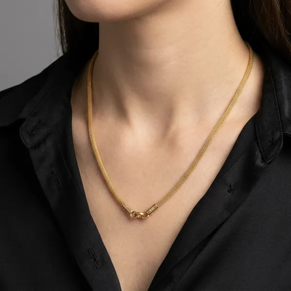 Gold_Panchaloha_Mesh_Chain_Necklace_For_Unisex
