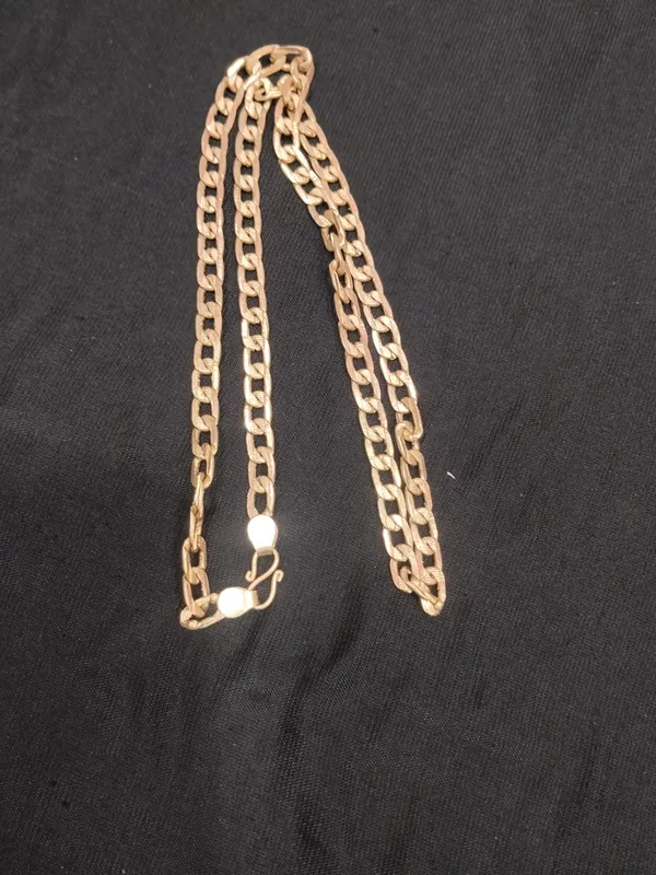 Gold_Panchaloha_Pearl_Accent_Curb_Chain_Necklace_For_Unisex