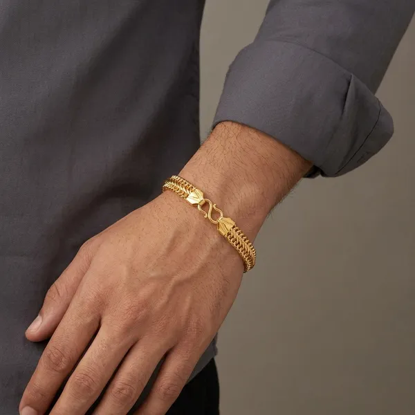 Gold_Panchaloha_Multi_Layer_Chain_Bracelet_For_Men