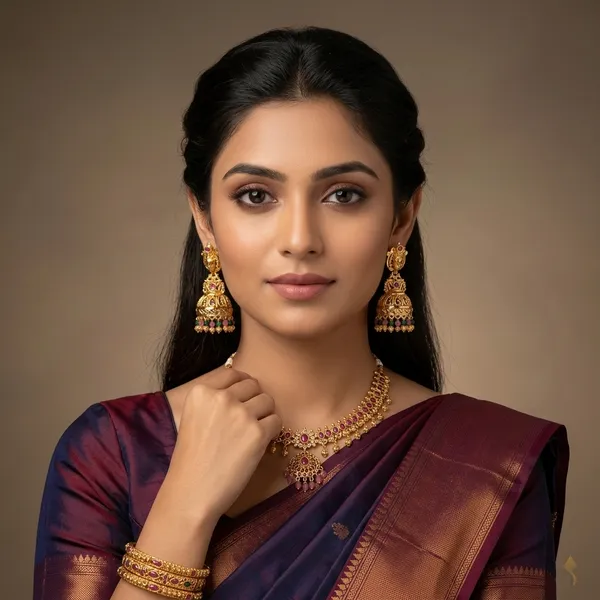 Gold_Panchaloha_Ruby_Emerald_Stone_Jhumka_Earrings_For_Women