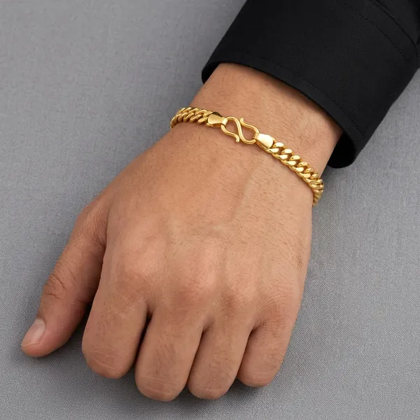 Gold_Panchaloha_Curb_Chain_Bracelet_For_Men