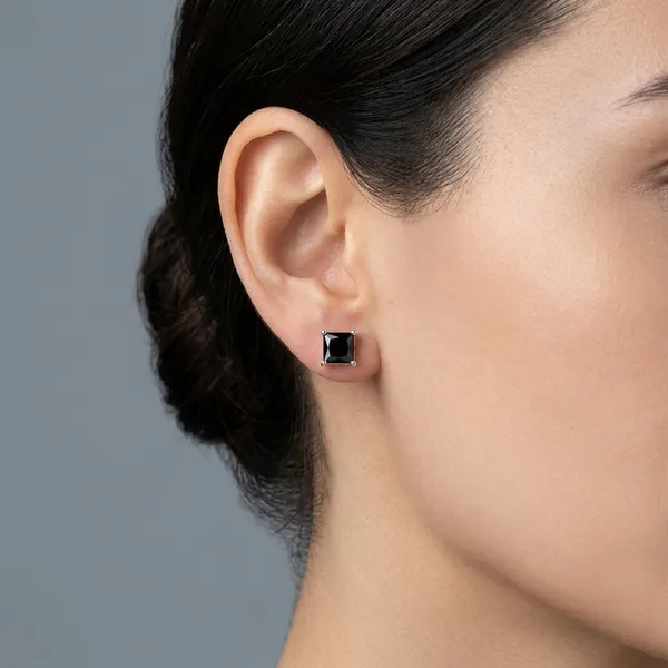 Silver_Sterling_925_Black_Square_Stone_Stud_Earrings_For_Women