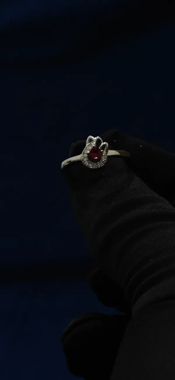 Silver_Sterling_925_Red_Stone_Floral_Ring_For_Women