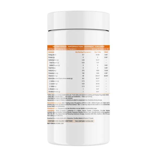 Energie9_Pro_Bcaa_2_1_1_Orange_Flavour_450g