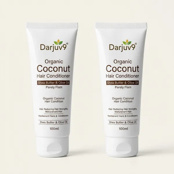 Pack_of_2_Darjuv9_Organic_Coconut_Hair_Conditioner_100ml_Enriched_With_Organic_Coconut_Shea_Butter_Olive_Oil_For_Silky_Smooth_Stronger_Hair