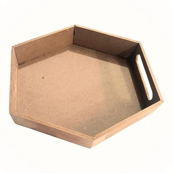 Mdf_Wooden_Hexagon_Serving_Tray