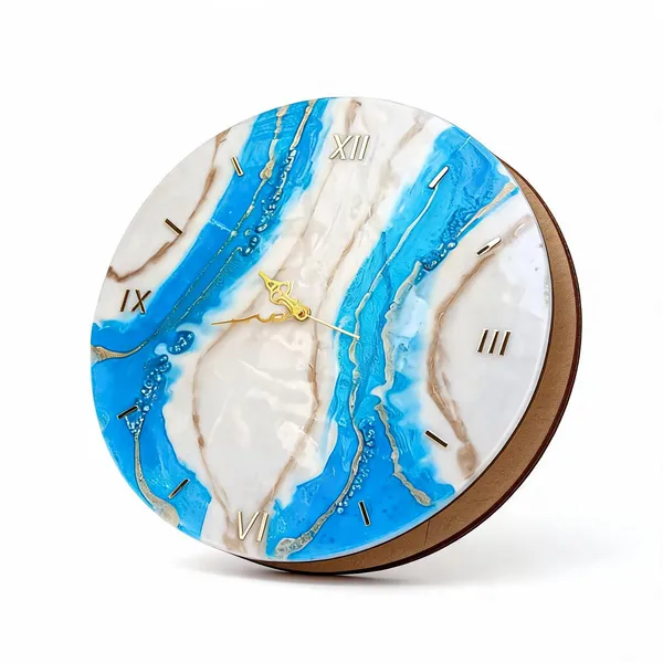 Resin_Wall_Clock_On_Mdf_Base