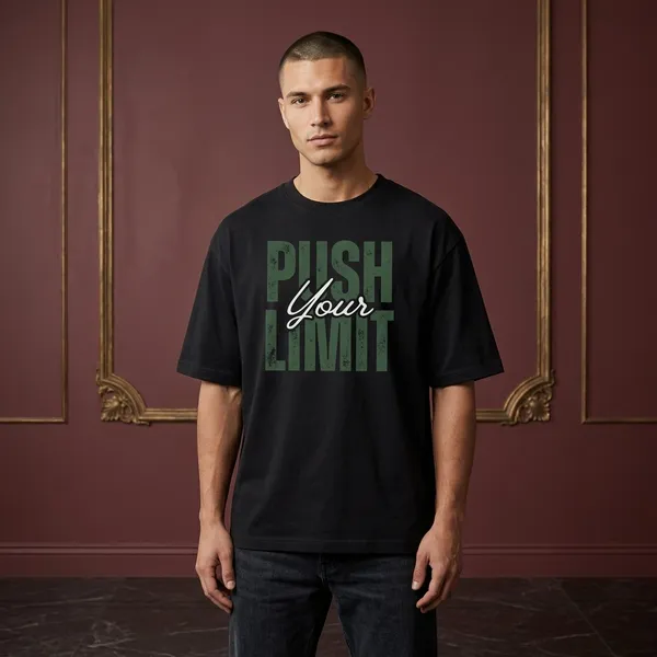 Push_Your_Limit_Black_Cotton_Oversized__T-Shirt