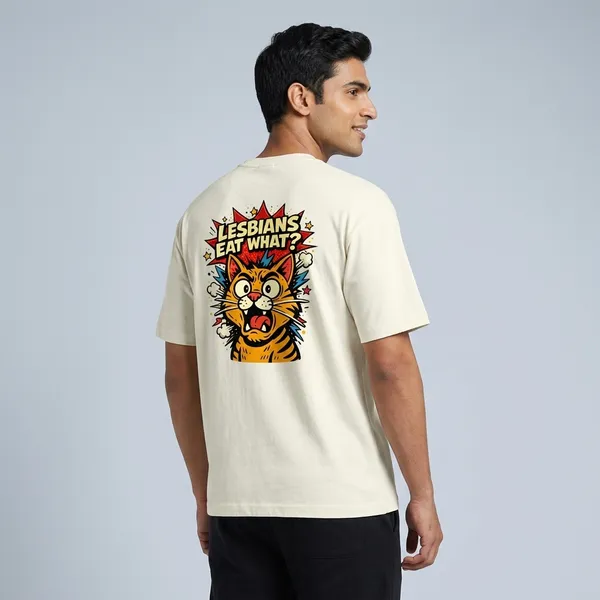 Lesbians_Eat_What_Off_White_Cotton_Oversized_T-Shirt