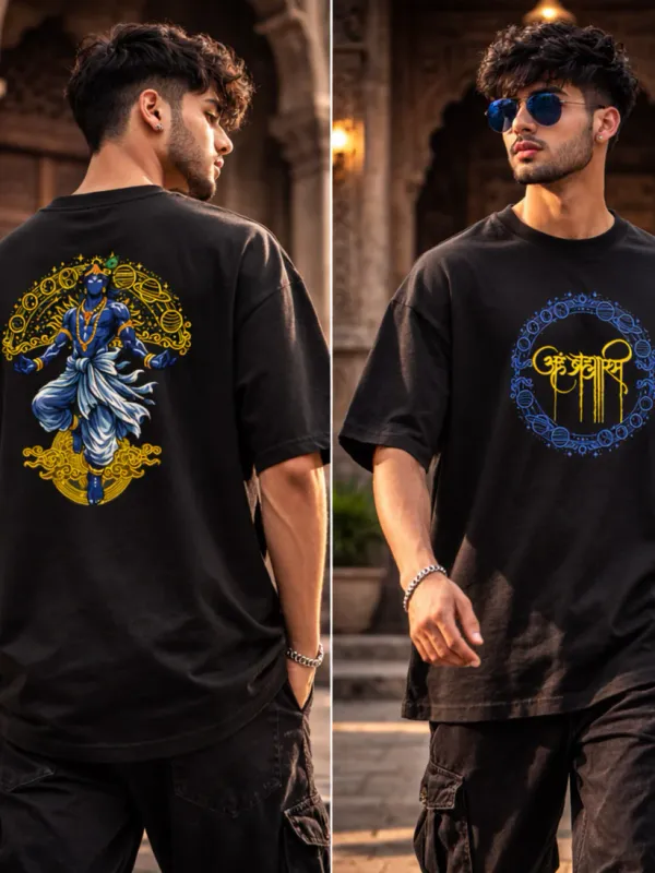 Aham_Brahmasmi_Black_Cotton_Oversized_T-Shirt
