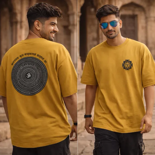 Om_Mandala_Mustard_Yellow_Cotton_Oversized_T-Shirt