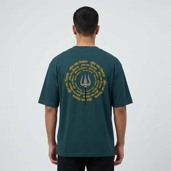 Om_Namah_Shivay_Petrol_Blue_Cotton_Oversized__T-Shirt
