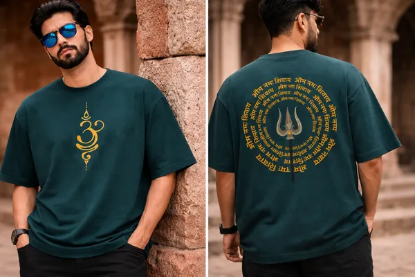 Om_Namah_Shivay_Petrol_Blue_Cotton_Oversized__T-Shirt