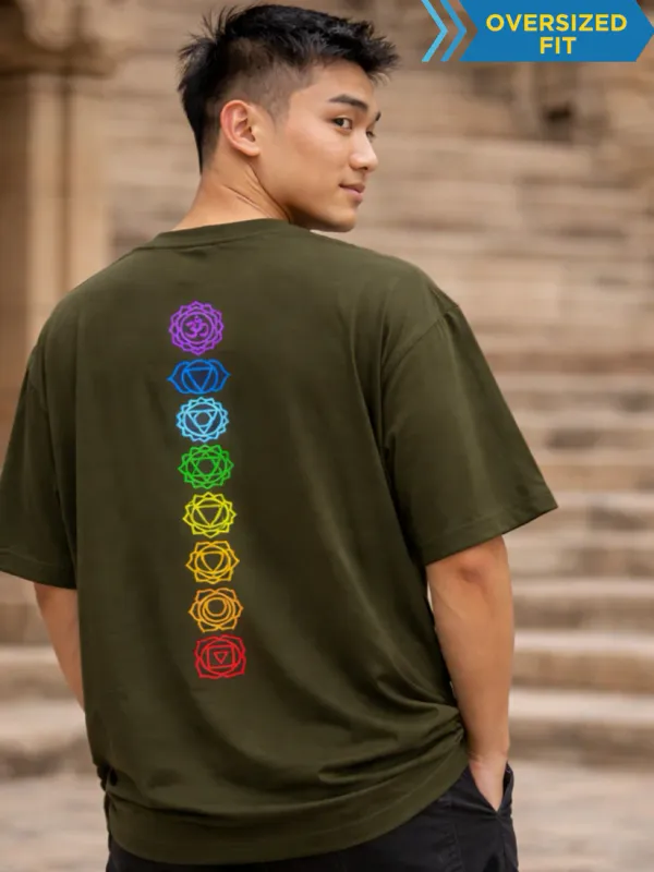Chakra_Olive_Green_Cotton_Oversized__T-Shirt