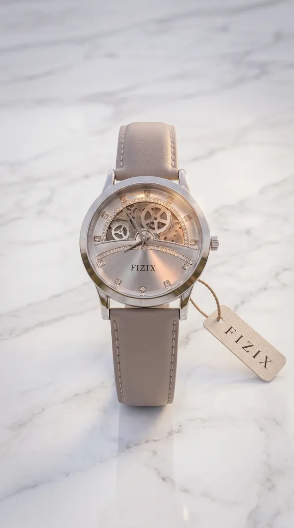 Beige_Leather_Skeleton_Dial_Analog_Watch_For_Women