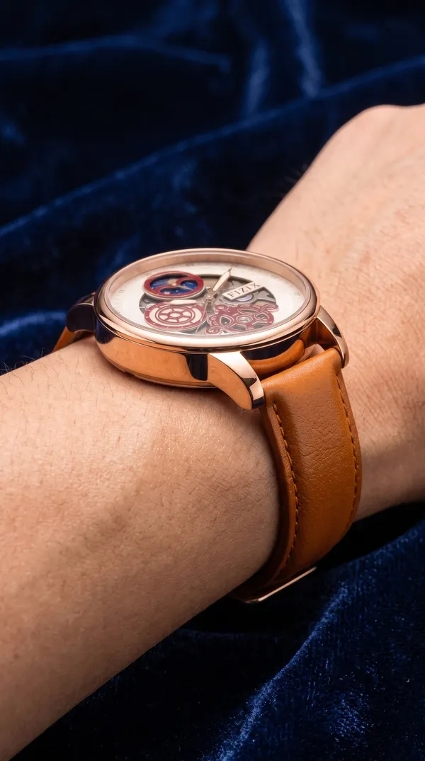 Orange_Leather_Skeleton_Dial_Wrist_Watch_For_Men