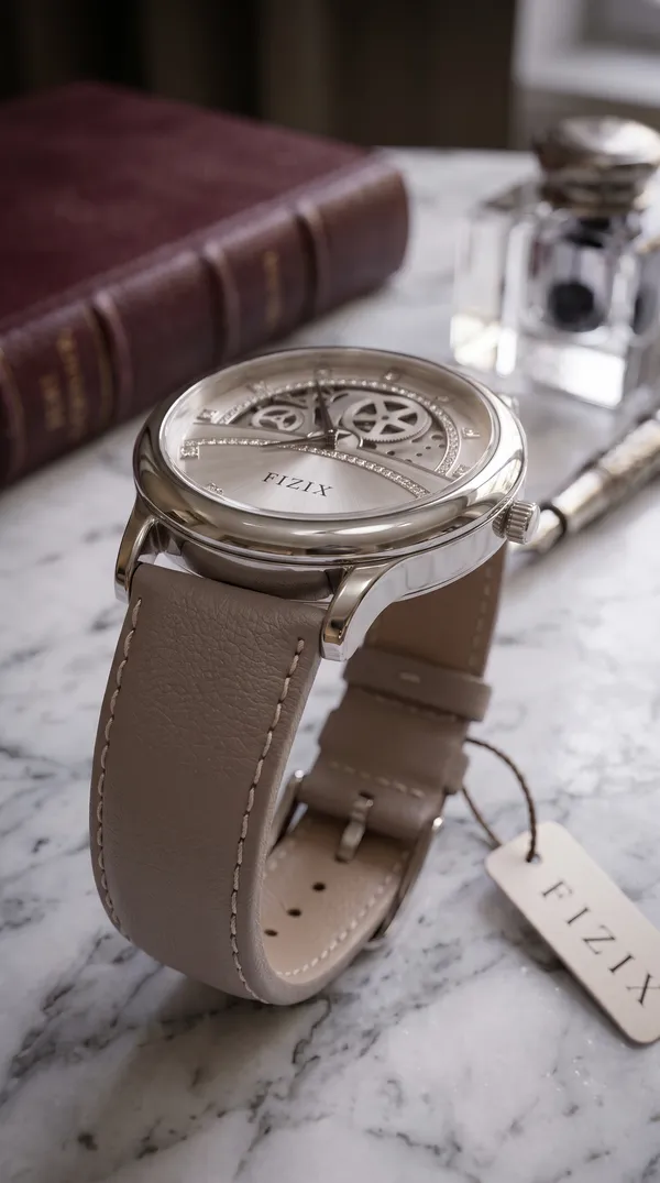 Beige_Leather_Skeleton_Dial_Analog_Watch_For_Women