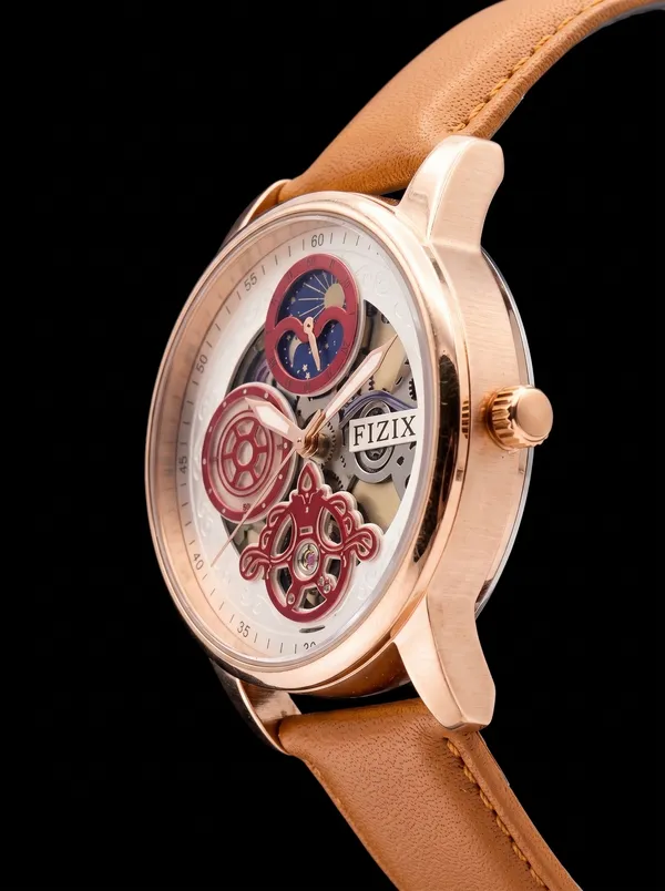 Orange_Leather_Skeleton_Dial_Wrist_Watch_For_Men