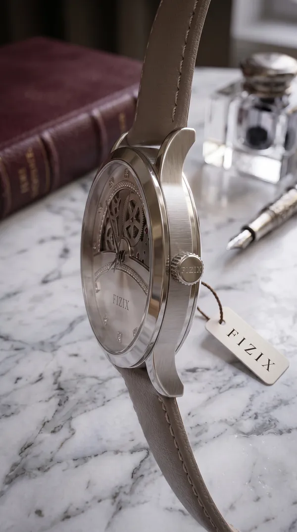 Beige_Leather_Skeleton_Dial_Analog_Watch_For_Women