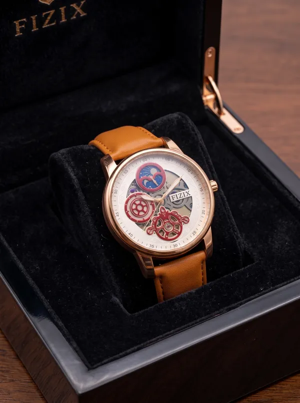 Orange_Leather_Skeleton_Dial_Wrist_Watch_For_Men