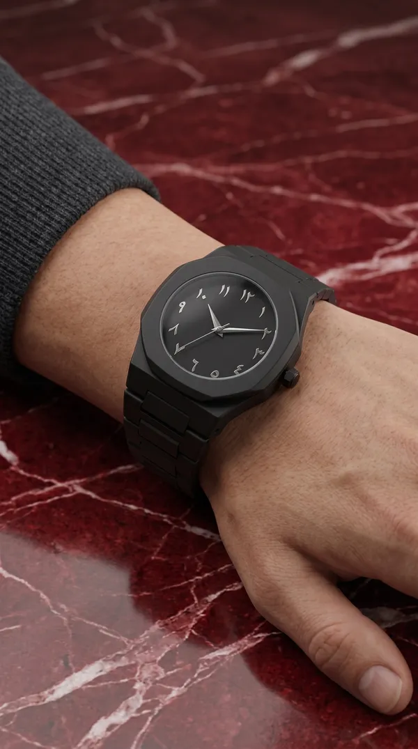 Black_Stainless_Steel_Arabic_Numeral_Analog_Watch_For_Men