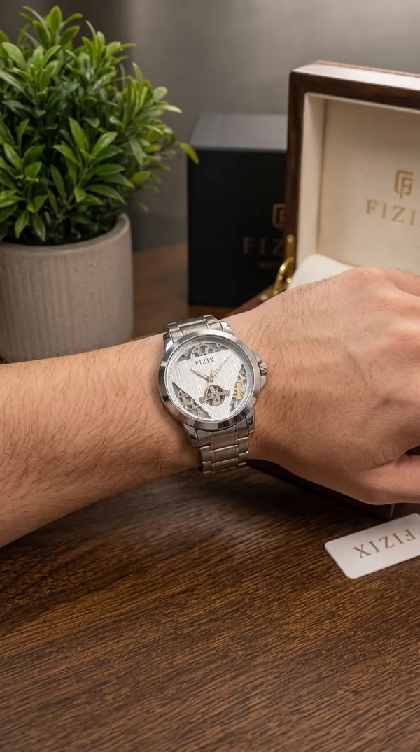 Silver_Stainless_Steel_Skeleton_Dial_Analog_Watch_For_Men