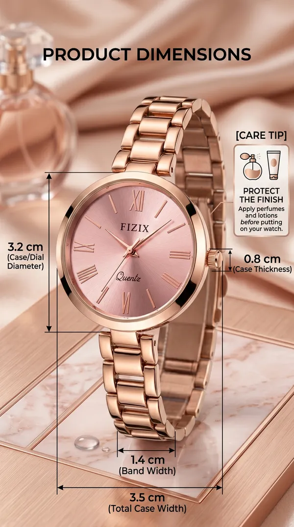 Rose_Gold_Stainless_Steel_Geometric_Link_Bracelet_Analog_Watch_For_Women