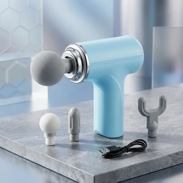 Blue_Mini_Massage_Gun_With_4_Interchangeable_Heads