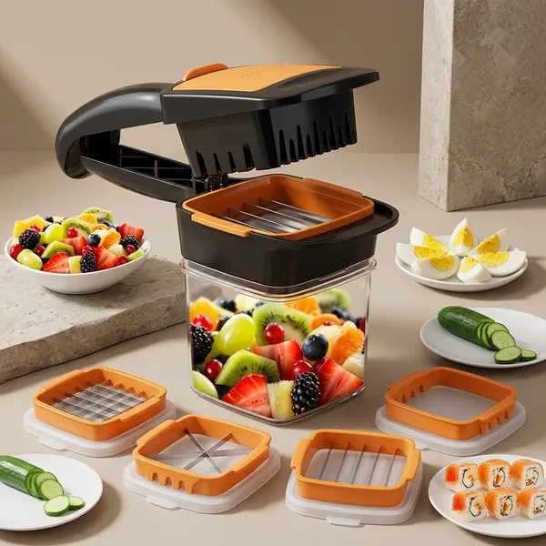 Stainless_Steel_Multi-Blade_Vegetable_Fruit_Chopper_Slicer_With_Container