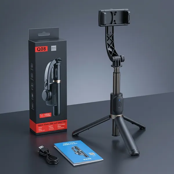 Black_Extendable_Selfie_Stick_Tripod_With_Bluetooth_Remote